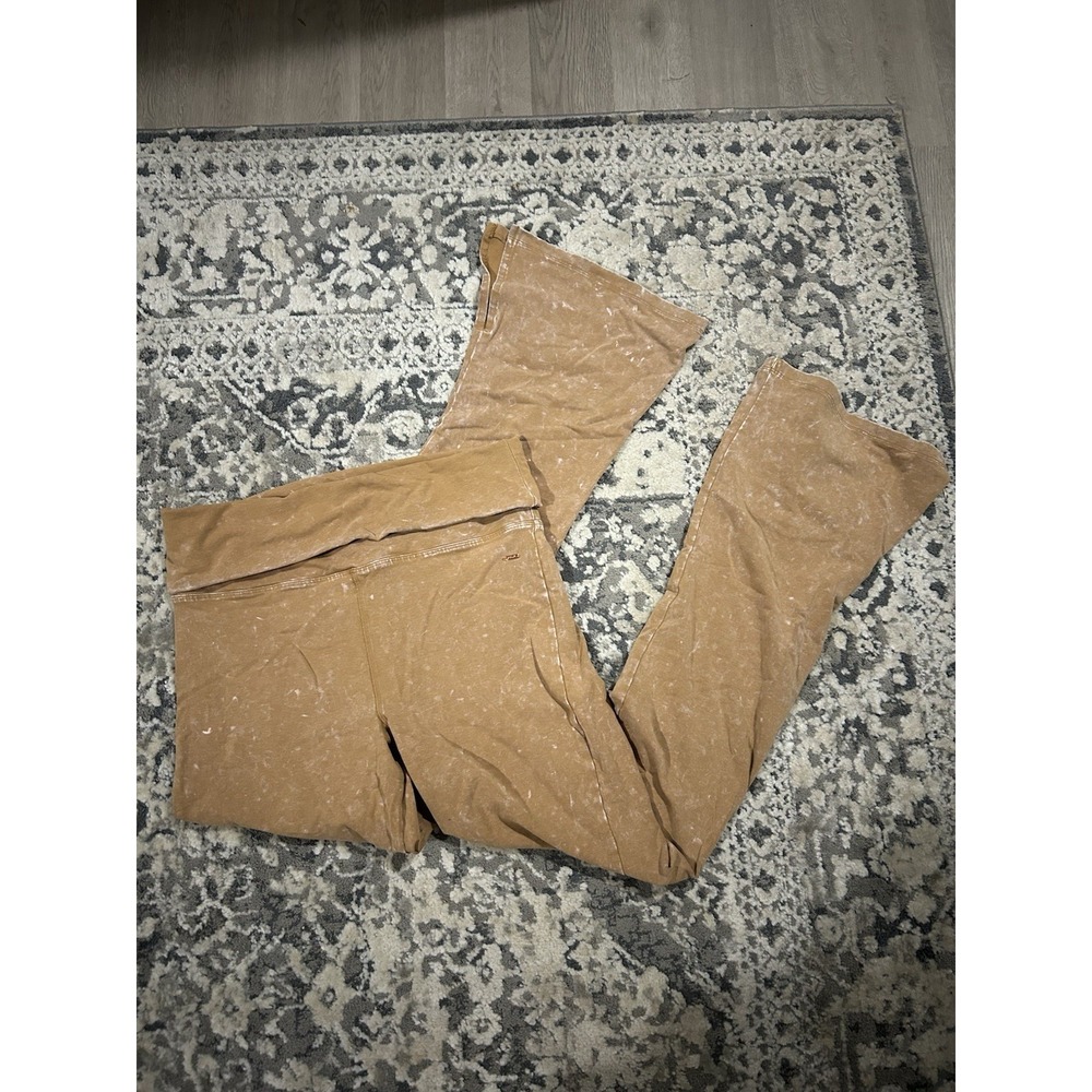 Victorias Secret Pink Brown Acid‎ Wash Yoga Pants Size Large